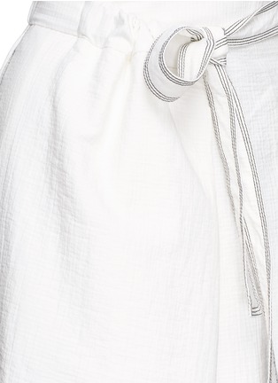 Detail View - Click To Enlarge - FFIXXED STUDIOS - Tie waist textured wrap skirt