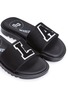 Detail View - Click To Enlarge - JOSHUA SANDERS - 'L.A.' appliqué jersey kids slide sandals