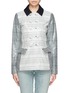 Main View - Click To Enlarge - TORY BURCH - Piper stripe snakeskin-effect leather jacket