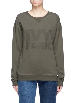 Main View - Click To Enlarge - IVY PARK - Logo print peached cotton sweatshirt