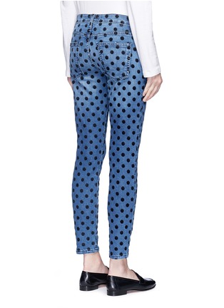 Back View - Click To Enlarge - CURRENT/ELLIOTT - 'The Stiletto' flocked polka dot jeans