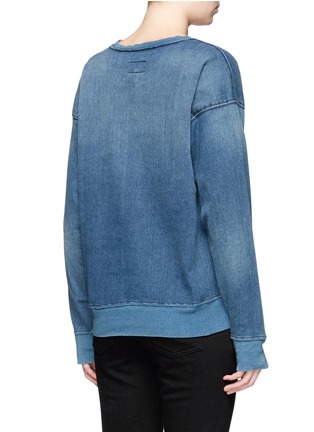 Back View - Click To Enlarge - CURRENT/ELLIOTT - 'The Ivy League' cotton denim sweatshirt