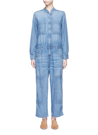 Main View - Click To Enlarge - CURRENT/ELLIOTT - 'The Janitor' cropped leg denim coveralls