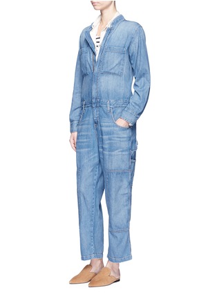 Figure View - Click To Enlarge - CURRENT/ELLIOTT - 'The Janitor' cropped leg denim coveralls