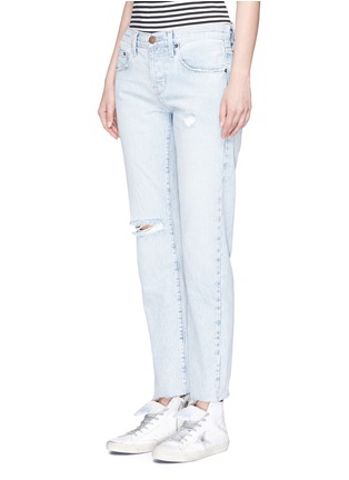 Front View - Click To Enlarge - CURRENT/ELLIOTT - 'The Crossover' distressed boyfriend jeans