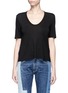 Main View - Click To Enlarge - T BY ALEXANDER WANG - Patch pocket scoop neck T-shirt