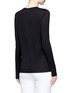 Back View - Click To Enlarge - T BY ALEXANDER WANG - Logo embroidered long sleeve cotton T-shirt