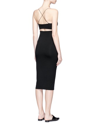 Back View - Click To Enlarge - T BY ALEXANDER WANG - Cutout back modal jersey cami dress