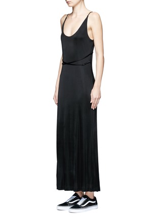 Front View - Click To Enlarge - T BY ALEXANDER WANG - Crossover strap jersey maxi dress