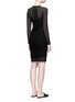 Back View - Click To Enlarge - T BY ALEXANDER WANG - Circular hole jacquard jersey dress