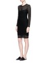 Figure View - Click To Enlarge - T BY ALEXANDER WANG - Circular hole jacquard jersey dress