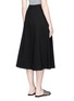 Back View - Click To Enlarge - T BY ALEXANDER WANG - Jersey midi A-line skirt