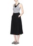 Figure View - Click To Enlarge - T BY ALEXANDER WANG - Jersey midi A-line skirt