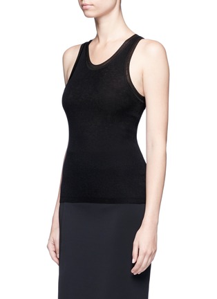 Front View - Click To Enlarge - T BY ALEXANDER WANG - Scoop neck rib knit racerback tank top
