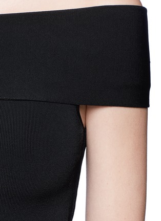 Detail View - Click To Enlarge - T BY ALEXANDER WANG - Off-shoulder rib knit top