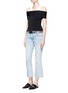Figure View - Click To Enlarge - T BY ALEXANDER WANG - Off-shoulder rib knit top