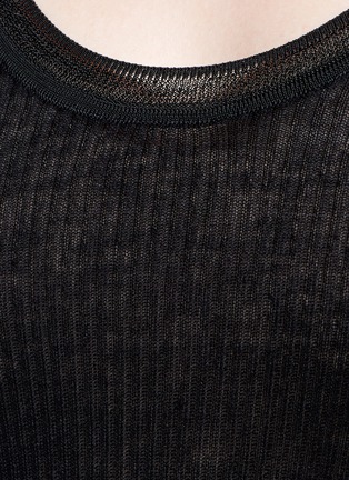 Detail View - Click To Enlarge - T BY ALEXANDER WANG - Scoop neck rib knit long sleeve top
