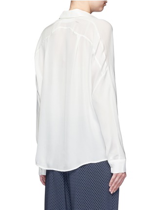 Back View - Click To Enlarge - VINCE - Shirred back yoke georgette blouse