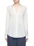 Main View - Click To Enlarge - VINCE - Shirred back yoke georgette blouse