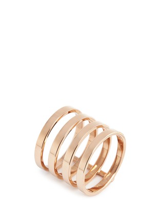 Detail View - Click To Enlarge - REPOSSI - 'Berbère' 18k rose gold four row ring