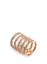 Detail View - Click To Enlarge - REPOSSI - 'Berbère' diamond 18k rose gold five row ring