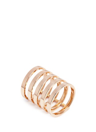 Detail View - Click To Enlarge - REPOSSI - 'Berbère' 18k rose gold five row ring