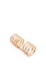 Detail View - Click To Enlarge - REPOSSI - 'Berbère' diamond 18k rose gold seven row linked ring