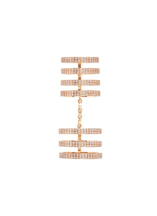 Main View - Click To Enlarge - REPOSSI - 'Berbère' diamond 18k rose gold seven row linked ring
