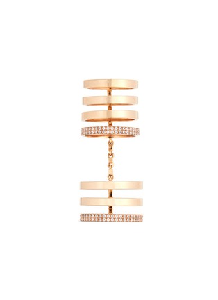 Main View - Click To Enlarge - REPOSSI - 'Berbère' diamond 18k rose gold seven row linked ring