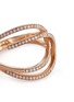 Detail View - Click To Enlarge - REPOSSI - 'La Ligne C' diamond 18k rose gold double hoop ring