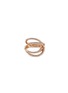 Main View - Click To Enlarge - REPOSSI - 'La Ligne C' diamond 18k rose gold double hoop ring