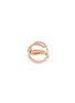 Figure View - Click To Enlarge - REPOSSI - 'La Ligne C' diamond 18k rose gold double hoop ring