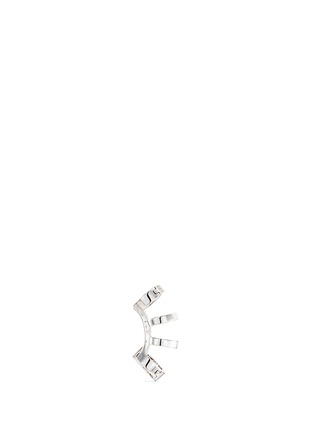 Detail View - Click To Enlarge - REPOSSI - 'Berbère' diamond 18k white gold four hoop ear cuff
