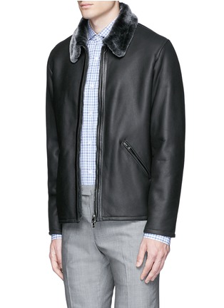 Front View - Click To Enlarge - ISAIA - Shearling blouson jacket