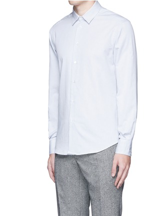 Front View - Click To Enlarge - BARENA - 'Coppi' cotton pindot dobby shirt