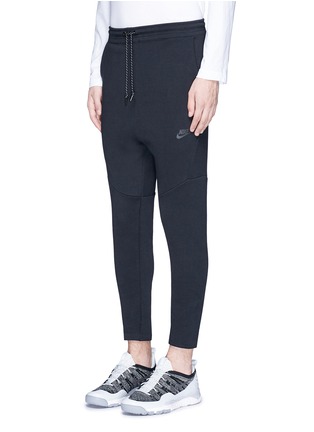 Front View - Click To Enlarge - NIKE - 'Tech Fleece' cropped drawstring sweatpants