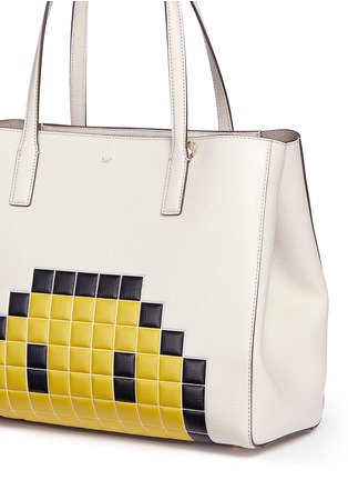  - ANYA HINDMARCH - 'Pixel Smiley Shopper Ebury' leather tote