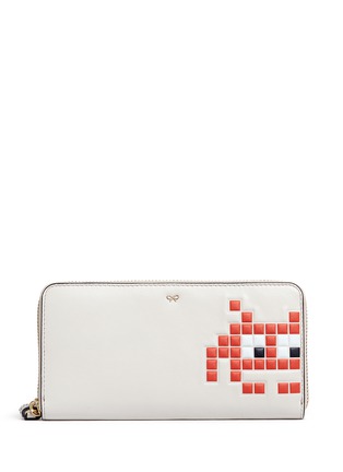 Main View - Click To Enlarge - ANYA HINDMARCH - 'Space Invaders' embossed leather continental wallet