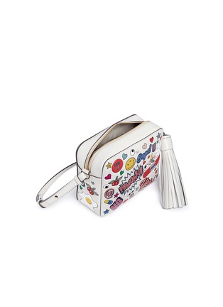 Detail View - Click To Enlarge - ANYA HINDMARCH - 'All Over Sticker' embossed leather crossbody bag