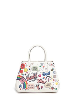 Main View - Click To Enlarge - ANYA HINDMARCH - 'All Over Stickers Small Featherweight Ebury' leather tote