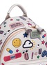 Detail View - Click To Enlarge - ANYA HINDMARCH - 'All Over Sticker' mini embossed leather backpack