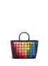 Back View - Click To Enlarge - ANYA HINDMARCH - 'Ebury Small Giant Pixel' patchwork suede tote