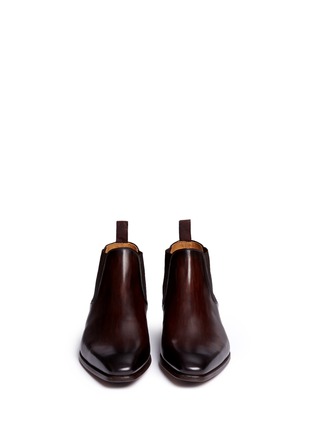 Front View - Click To Enlarge - MAGNANNI - Burnished leather Chelsea boots