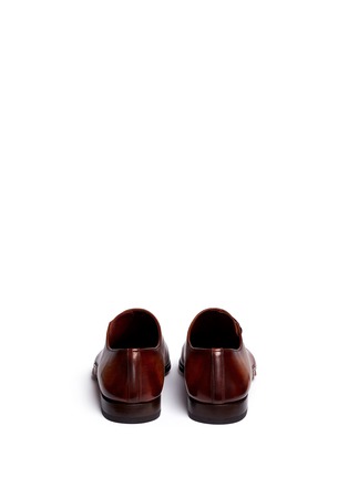 Back View - Click To Enlarge - MAGNANNI - Artesano sole side lace-up leather Oxfords