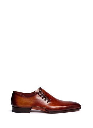 Main View - Click To Enlarge - MAGNANNI - Artesano sole side lace-up leather Oxfords