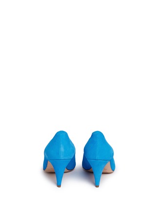 Back View - Click To Enlarge - MANSUR GAVRIEL - Pointed toe suede pumps