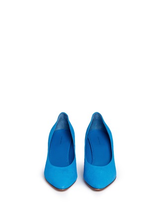 Front View - Click To Enlarge - MANSUR GAVRIEL - Pointed toe suede pumps
