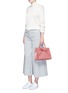 Front View - Click To Enlarge - MANSUR GAVRIEL - 'Mini Sun' patent leather drawstring tote