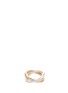 Figure View - Click To Enlarge - MELLERIO - 'Annel Entwined' 18k white and yellow gold ring