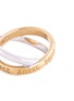 Detail View - Click To Enlarge - MELLERIO - 'Annel Entwined' 18k white and yellow gold slogan ring